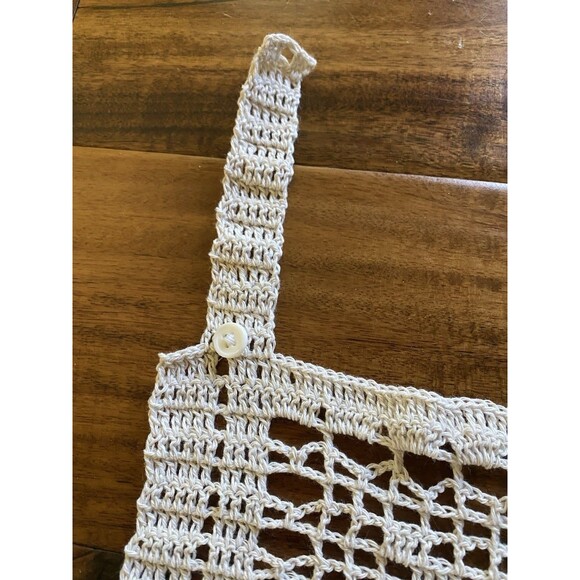 Cute Kitties Handmade Crochet Grey Short Curtain Valance Panels 100% Cotton - Picture 4 of 7